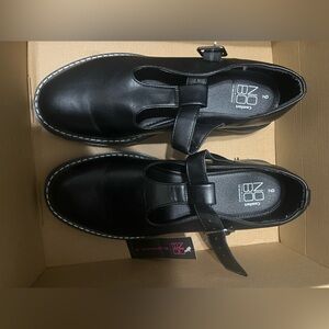 New Mary jane No Boundaries Black Buckle Shoes